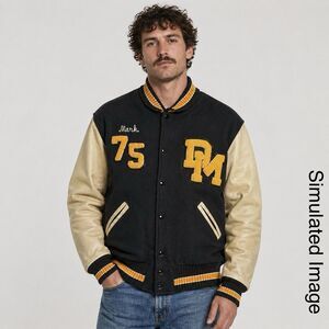 Vintage Skookum Varsity Jacket Mens 44 Wool Leather Letterman DM 75